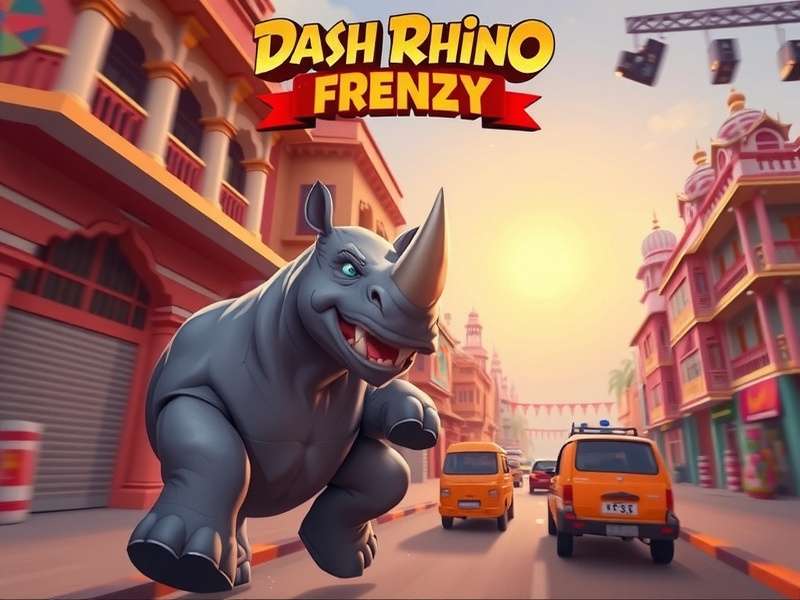 Dash Rhino Raipur Frenzy Core Concept - Dash The Rhino Running Through Raipur Streets